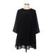 H&M Casual Dress - Shift: Black Solid Dresses - Women's Size 8