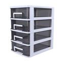 Homoyoyo Storage Box Desktop Storage Drawers Desk Drawer Box Stackable Drawer Unit Drawer Storage Shelf 4- Tier Drawer Organizer Unit for Office Bedroom Desk Organiser Drawers