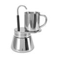 Moka Coffee Maker, Moka Pot Stovetop Single Spout Espresso Maker Mini Express Espresso Maker Stainless Steel Outdoor Camping Coffee Maker