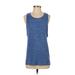 Victoria Sport Active Tank Top: Blue Activewear - Women's Size Small