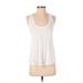 Nike Active Tank Top: White Solid Activewear - Women's Size Small