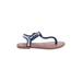 Crazy 8 Sandals: Blue Color Block Shoes - Kids Girl's Size 10