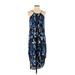 Eight Sixty Casual Dress - Midi: Blue Baroque Print Dresses - Women's Size X-Small
