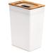 ALROMP 9 Gallons Plastic Touch Top Trash Can Plastic in White | 13 H x 9 W x 6 D in | Wayfair JO122CRG