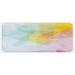 Blue 0.1 x 19 x 47 in Kitchen Mat - East Urban Home Pale Modern Rainbow Ombre Colored Image Squares & Sharp Lines Yellow Pink & Pale Kitchen Mat, | Wayfair