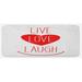 Red 0.1" x 47" L X 19" W Kitchen Mat - East Urban Home Way Of Life Style Heart w/ Smiling Form & Phrase Design White Kitchen Mat 0.1 x 19.0 x 47.0 in brown/white, | Wayfair