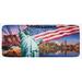 Blue 0.1 x 19 x 47 in Kitchen Mat - East Urban Home Usa Touristic Concept Of Liberty Nyc Cityscape Flag Cars Illustration Multicolor Kitchen Mat, | Wayfair