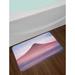 East Urban Home Abstract Illustration of Hill & Sandy Beach Ocean Scenery Nature Sky Summer Sea Bath Rug in Gray/Pink | 29.5 W x 29.5 D in | Wayfair