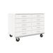 Stevens ID Systems Mobile 5 Compartments Classroom Cabinet w/ Casters Wood in White | 36 H x 48 W x 29 D in | Wayfair 80392 F36-045
