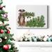 The Holiday Aisle® Christmas Des- Premium Gallery Wrapped Canvas - Ready To Hang Canvas, in Black/Blue/Green | 20 H x 16 W x 1 D in | Wayfair