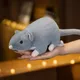 Jouet en peluche en forme de souris réaliste animal en peluche rat oreiller drôle joli gris