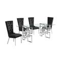 Willa Arlo™ Interiors Chaplin Dining Set Glass | 30 H x 40 W x 79 D in | Wayfair D045B152F3CA4CD7BF5FE19B40A7A45C