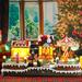 The Holiday Aisle® Plus Size Christmas Village Collectible Buildings Colorful Light for Holiday Decorations in Red | 17 H x 10 W x 9 D in | Wayfair