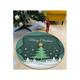 Green/White 60 x 60 x 0.1 in Area Rug - The Holiday Aisle® Round Jolana Area Rug w/ Non-Slip Backing | 60 H x 60 W x 0.1 D in | Wayfair