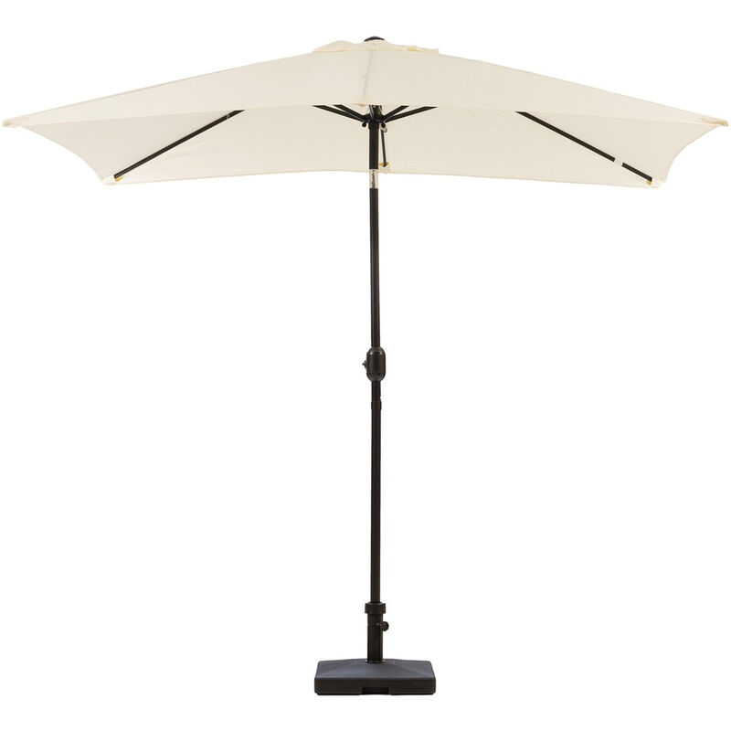 Sonnenschirm – Sonnenschirm Rechteckig – 150 x 250 cm – Gartenschirm Kippbar – Crème – beige