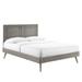 Marlee King Wood Platform Bed With Splayed Legs - East End Imports MOD-6629-GRY