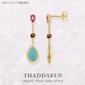 Earrings Riviera Colors Gold Plated Europe Lightness Fine Jewelry For Women Autumn Brand New