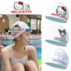 Sanrio Hello Kitty Swimming Cap Girl Cute Cartoon Waterproof Flexible Silicone Swim Caps Ear