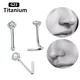 G23 Titanium Nose Piercings Nose Studs CZ zircon four nose nail straight rod L rod bend rod for