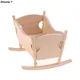 1Pcs Miniature Wooden Furniture Shaker Cradle Baby Bed Model Toys DollHouse Nursery Simulation Crib