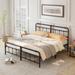 Metal Platform Bed Frame Victorian Style Wrought Headboard Footboard