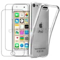 For Apple iPod Touch 5 6 7 Transparent TPU Back Cover Case 9H 0.3MM 2.5D Tempered Glass Film iPod