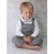2024 Clibeso Baby Autumn Clothes Boys Infants British Stylish White Shirt + Printed Suspender Pants