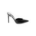 Nine West Heels: Pumps Stilleto Cocktail Party Black Solid Shoes - Women's Size 7 1/2 - Pointed Toe