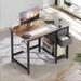 Modern Simple Style Home Office Writing Desk w/ 2-Tier Drawers Storage