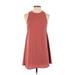 American Apparel Casual Dress - A-Line Crew Neck Sleeveless: Burgundy Dresses - Women's Size X-Small