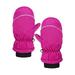 Ski Gloves For Kids Clearance Sale 1 Pairs Toddler Kids Baby Boys Girls Ski Gloves Waterproof Warm Snow Mittens Hot Pink 18*9cm