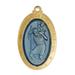 0.75 in. Gold On Sterling St. Christopher Medal Pendant with 18 in. Stainless Steel Chain Box