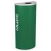 Kaleidoscope 8 Gallon Half Round Recycle Bin for Plastic - Emerald Texture