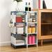 Aihimol Storage Cart For Laundry Room Organization 4 Tier Shelving Unit Utility Cart Storage Rack For Kitchen Bathroom Laundry Narrow Places