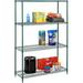 Nexel Best Value Wire Shelving Unit with Green Epoxy - Green Epoxy - 48 x 24 x 74 in.