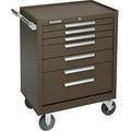 27 in. 7-Drawer Roller Cabinet with Ball Bearing Slides - Brown