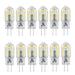 Tomshine 3W G4 LED Bulb 30W Halogen Lamp Replacement Shatterproof Bi Pin Base Warm White Light Long Lifespan Pack of 12