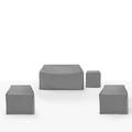 Crosley Furniture Covers 4-Piece Vinyl Outdoor Sofa Cover Set in Gray