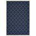 8 x 11 ft. Navy Geometric Stain Resistant Indoor & Outdoor Rectangle Area Rug - Blue and Ivory - 0.11in. H x 94.49in. W x 129.92in. D