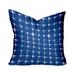 14 x 4 x 14 in. Blue & White Zippered Gingham Throw Indoor & Outdoor Pillow