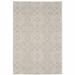 6 x 9 ft. Ivory Floral Stain Resistant Indoor & Outdoor Rectangle Area Rug - Gray and Ivory - 0.07in. H x 78.74in. W x 110.24in. D