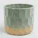 AI-CE10-179-Q06 Beige Base with Green Geometric Patterned Planter - Set of 6