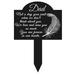 Big Sale TOFOTL Practical Gifts Memorial Metal Grave Markers Cemetery Garden Stake Memorial Plaque Garden Grave Decoration For Cemetery Outdoors Yard Garden