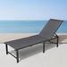 Efurden Outdoor Pool Lounge Chairs Patio Aluminum Chaise Lounge with 5 Adjustable Positions for Poolside Yard Deck Beach Grey