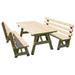 32 in. Wide 6 ft. Classic Family Red Cedar Picnic Table with 6 ft. 2 Backed Benches