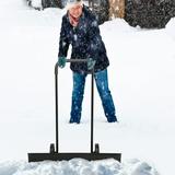 Winado Snow Pusher Heavy Duty Large Blade Plow Shovels with Adjustable Handle for Doorway Driveway Clearing - 39In