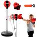 Punching Bag for Kids 42 Inch Kids Boxing Set with Stand & Boxing Gloves Height Adjustable Boxing Bag Sport Toy for Boys and Girls Aged 3-10 Years Old Black & Red