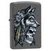 Zippo Lighter - Personalized Custom Message Engraved on Back Wolf Wolves Zippo Lighter (Black Crackle 29863) #29863