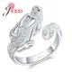 925 Sterling Silber Ring für Frauen Mann Liebhaber Chinesischen Stil Drachen Einstellbare Größe Tier