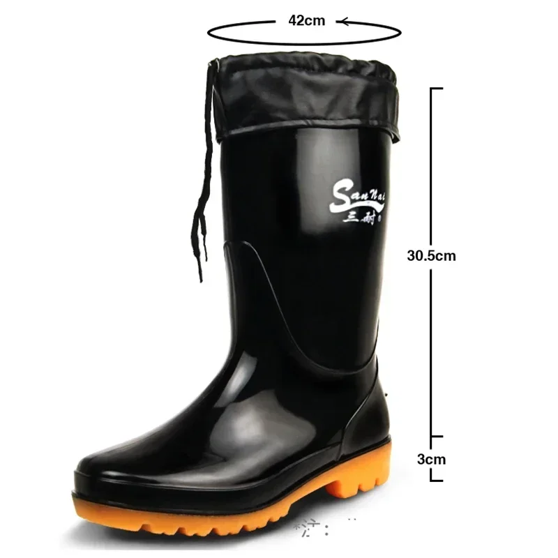 Männer Super Größe Regen Stiefel PVC Angeln Schuhe Männer Wasserdichte Gummistiefel Große Code 48 49 50 51 52